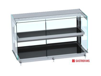 Vyhřívaná keramická vitrína Drop-In Cubic - černá, 4/1 GN  Combisteel