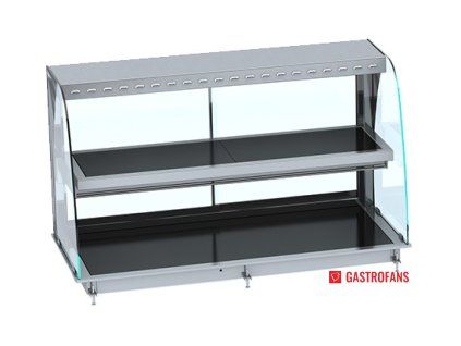 Vyhřívaná keramická vitrína Drop-In - černá, 4/1 GN  Combisteel