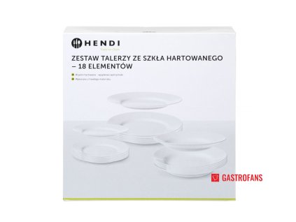 Sada talířů - 18 prvků, HENDI, 18 ks, omm Hendi
