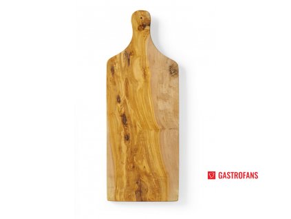 Servírovací prkénko z olivového dřeva s rukojetí, HENDI, 600x200x(H)18mm