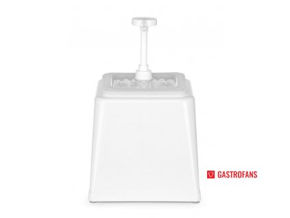 Zásobník na omáčky s pumpičkou, HENDI, 2,5L, Bílá, 230x210x(H)250mm Hendi