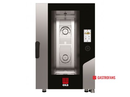 Pára dopravníku GASTRO 11 x GN 1/1 Electric s kotlem, dotykovou obrazovkou, systémem praní a sondou, Tecnoeka, 400V/19000W, 730x849x(H)1130mm