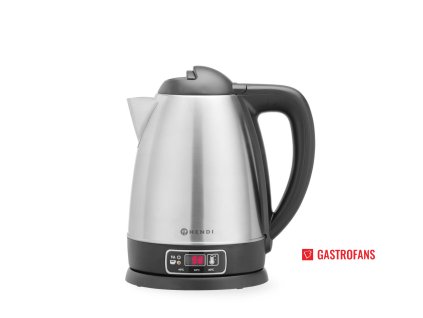 Bezdrátová elektrická konvice s teplotní regulací, HENDI, 1,8L, 230V/1800W, 225x168x(H)288mm Hendi