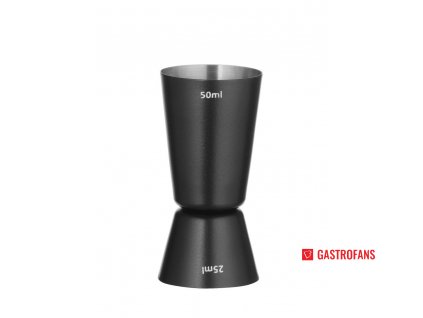 Jigger, Bar up, 25ml / 50ml, Černá, o45x(H)86mm