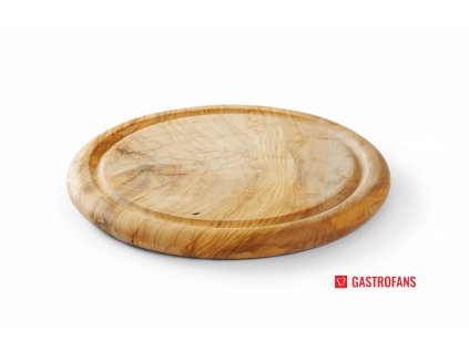 Servírovací deska z olivového dřeva, HENDI, o260x(H)25mm