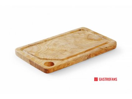 Servírovací deska z olivového dřeva, HENDI, 335x205x(H)25mm