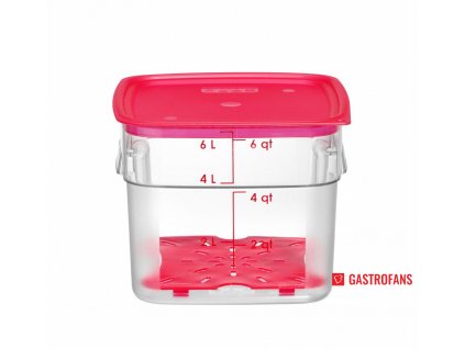 Nádoba na potraviny CamSquares Fresh Pro , Cambro, 5,7L, Průhledná, 229x229x(H)180mm