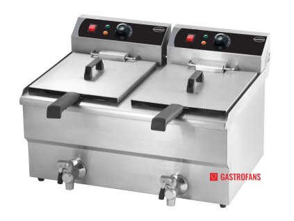 Elektrická stolní fritéza - objem 2x10 L  Combisteel