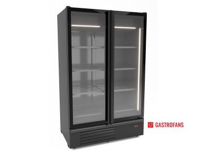 215160 215160 mraznicka 2 sklenena dvirka cerna 1230l