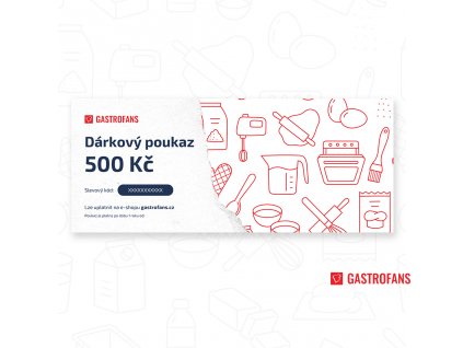 Dárkový poukaz 500 Kč na nákup na Gastrofans.cz