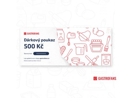 Dárkový poukaz 500 Kč na nákup na Gastrofans.cz Gastrofans