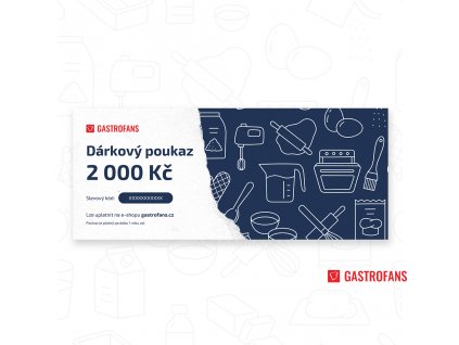 Dárkový poukaz 2000 Kč na nákup na Gastrofans.cz Gastrofans