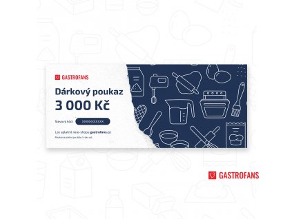 Dárkový poukaz 3000 Kč na nákup na Gastrofans.cz