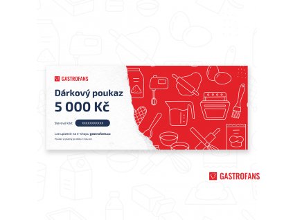 Dárkový poukaz 5000 Kč na nákup na Gastrofans.cz Gastrofans