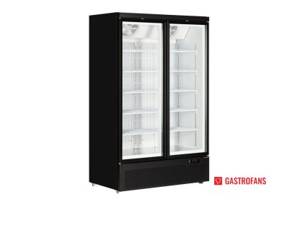 Mrazicí skříň | Atom Maxi F2DB | křídlové, prosklené dveře – 702 l – černá  TEFCOLD