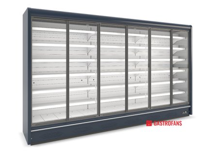 Chladicí vitrína přístěnná | York 385/90/200 DU | křídlové dveře – 12,9 m2 výstavní plocha  Juka