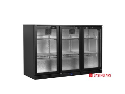 Minibar | BA31H | 3 prosklené křídlové dveře – 311 l – černý TEFCOLD