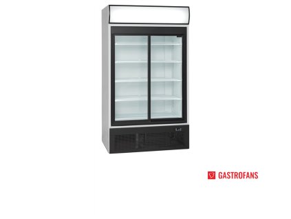 Chladicí skříň - 2 posuvné, prosklené dveře - 1110x2010 mm - světelný panel TEFCOLD