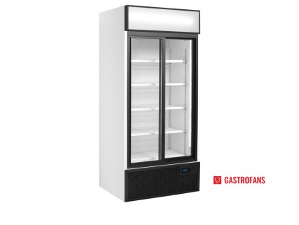 Chladicí skříň - 2 posuvné dveře - 890x1990 mm - světelný panel TEFCOLD