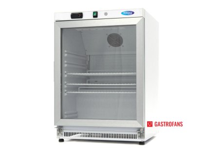Chladnička - 200 l - bílá - se skleněnými dveřmi