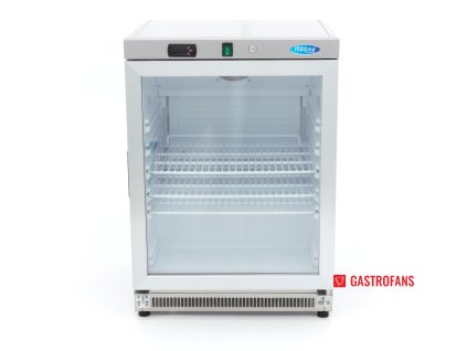 Chladnička Maxima – 200 l – s prosklenými, křídlovými dveřmi – nerez Maxima
