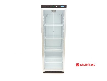 Chladící skříň 400 l | černá, jednodveřová, prosklená Maxima
