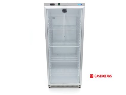 Jednodveřová chladicí skříň 600 l | prosklená – nerez/plast Maxima