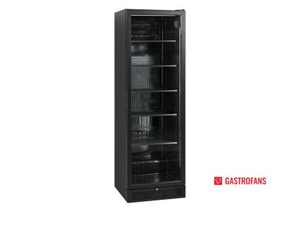 Chladicí skříň jednodveřová | SCU 1425 H | – 347 l – černá, prosklená TEFCOLD