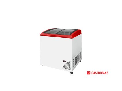 Pultová mraznička | ARO 206/2 Red Edge | prosklené oblé víko, 173 l  Byfal