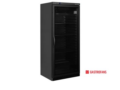 Chladicí skříň s prosklenými dveřmi UR 600 BG, 570 l - černá TEFCOLD