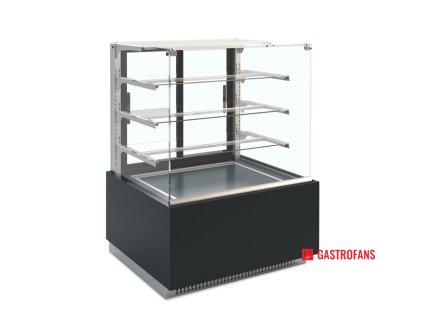 Neutrální cukrářská vitrína | Lumina 130 NE | 3 skleněné police – 2,6 m2 – LED osvětlení  Juka