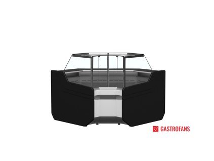 Rohová chladicí vitrína 90° uzavřená | Modena W NW/110 SP New | ventilovaná – 1,27 m2 – výběr barev  Juka