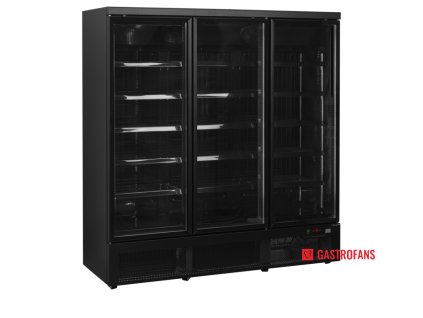 Mrazicí skříň s prosklenými dveřmi | TEFCOLD Atom Maxi F3DBB | 1 090 l – černá  TEFCOLD