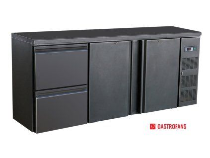 230731 barova lednice cerna 2 dvere a 2 zasuvky