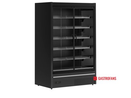 Chladicí přístěnná vitrína MDCA 1250 HB, 740 l – černá TEFCOLD