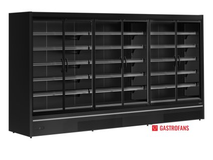 Chladicí přístěnná skříň s křídlovými dveřmi MDCA 3750 HB, 2220 l - černá TEFCOLD
