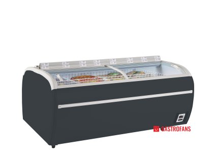 Antracitový mrazicí ostrov s 2 chladicími systémy, objem 1255 l |TWIN 220A-F  TEFCOLD