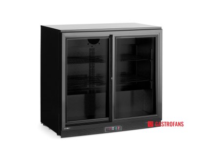 Barová chladnička s dvojitými posuvnými dveřmi Arktic 158L – černá  Arktic