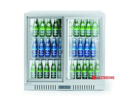 Chladnička se zadním kolejničkou se 2 posuvnými dveřmi, Arktic, 150L, Stříbrná, 220-240V/160W, 900x520x(H)840mm  Arktic