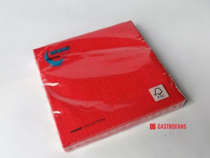 Ubrousky Moonlight Standard Moni - 33x33 cm - 20 ks - červená  Moni