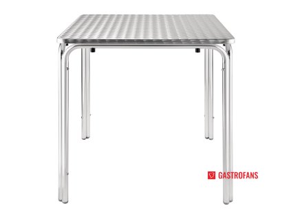 Bolero čtvercový stůl stohovatelný nerezový 700mm Bolero