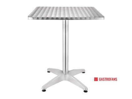 Bolero čtvercový bistro stůl nerezový 600mm Bolero