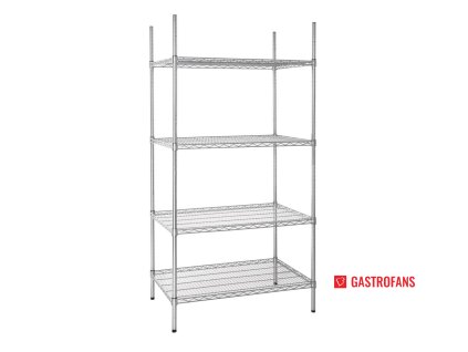 Vogue souprava 4patrového drátěného policového systému 915 × 610mm, drátový skladovací regál Vogue