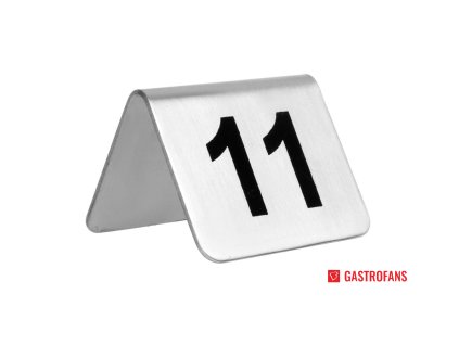 Nerezová čísla stolů 11–20 Olympia
