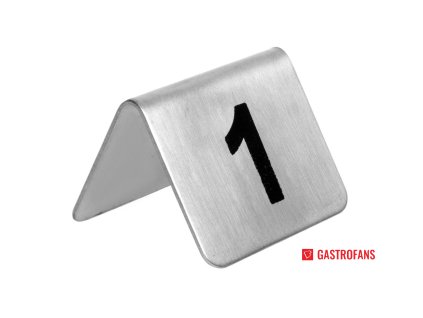 Nerezová čísla stolů 1–10 Olympia
