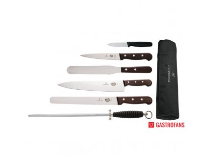 48724 victorinox 6dilna sada nozu s palisandrovou rukojeti s sefkucharskym nozem 25cm s pouzdrem