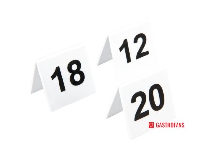 Plastová čísla stolů 11–20 Beaumont