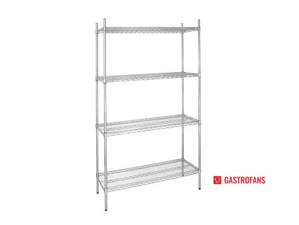 Vogue souprava 4patrového drátěného policového systému 915 × 460mm, drátový skladovací regál Vogue