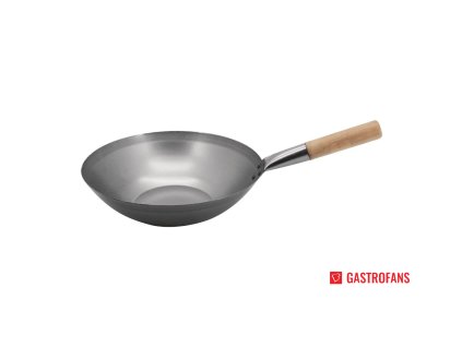 50692 vogue wok z mekke oceli s plochym dnem 330mm