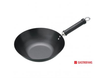 50722 kitchen craft neprilnavy wok s plochym dnem 305mm